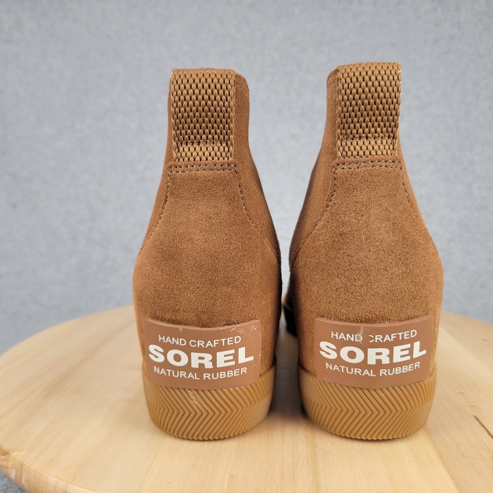 Sorel Out N About Slip On Wedge Women 12 Elk Brown Suede Bootie NL4911-243 - Picture 4 of 10